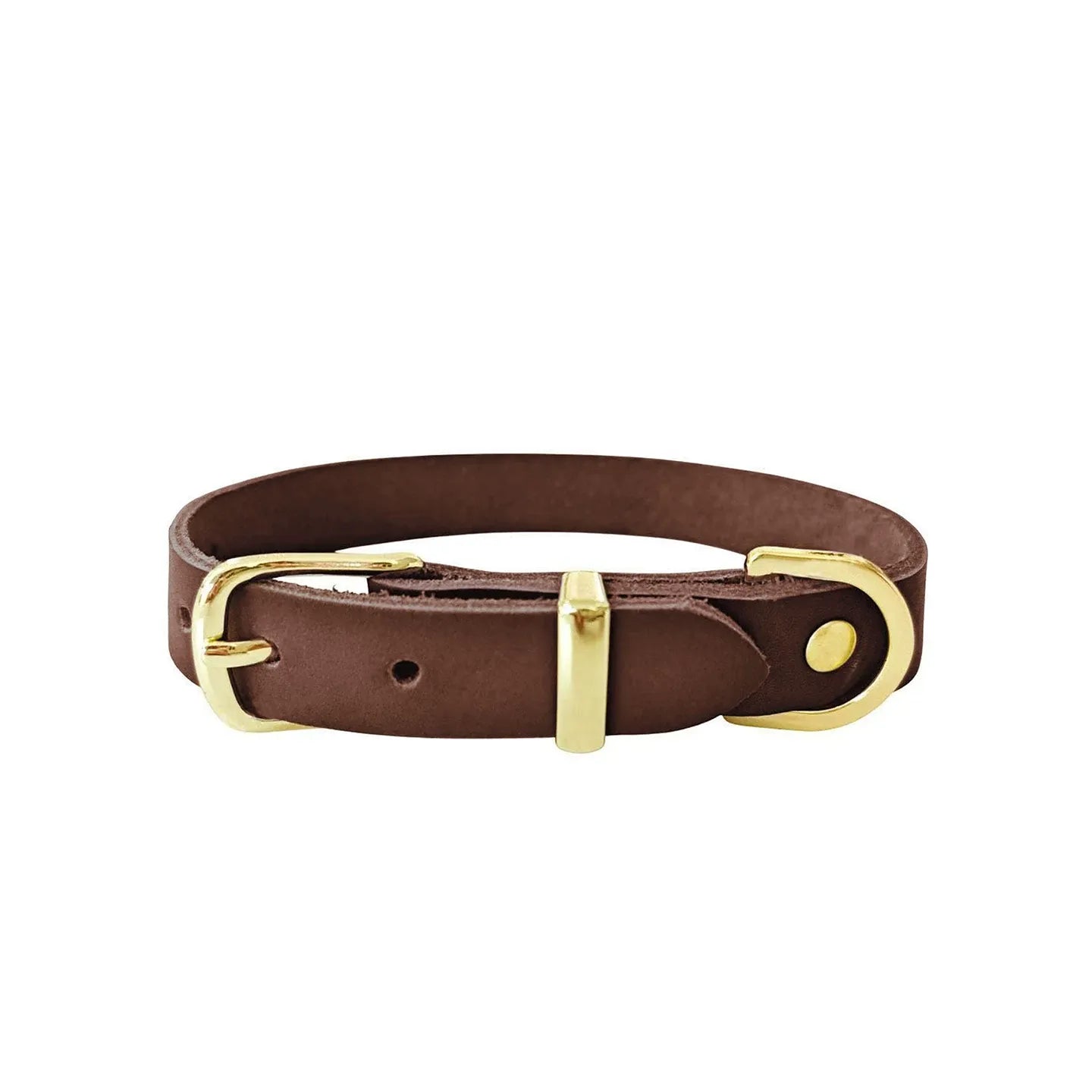 Imported Genuine Leather Pet Leash And Collar Set