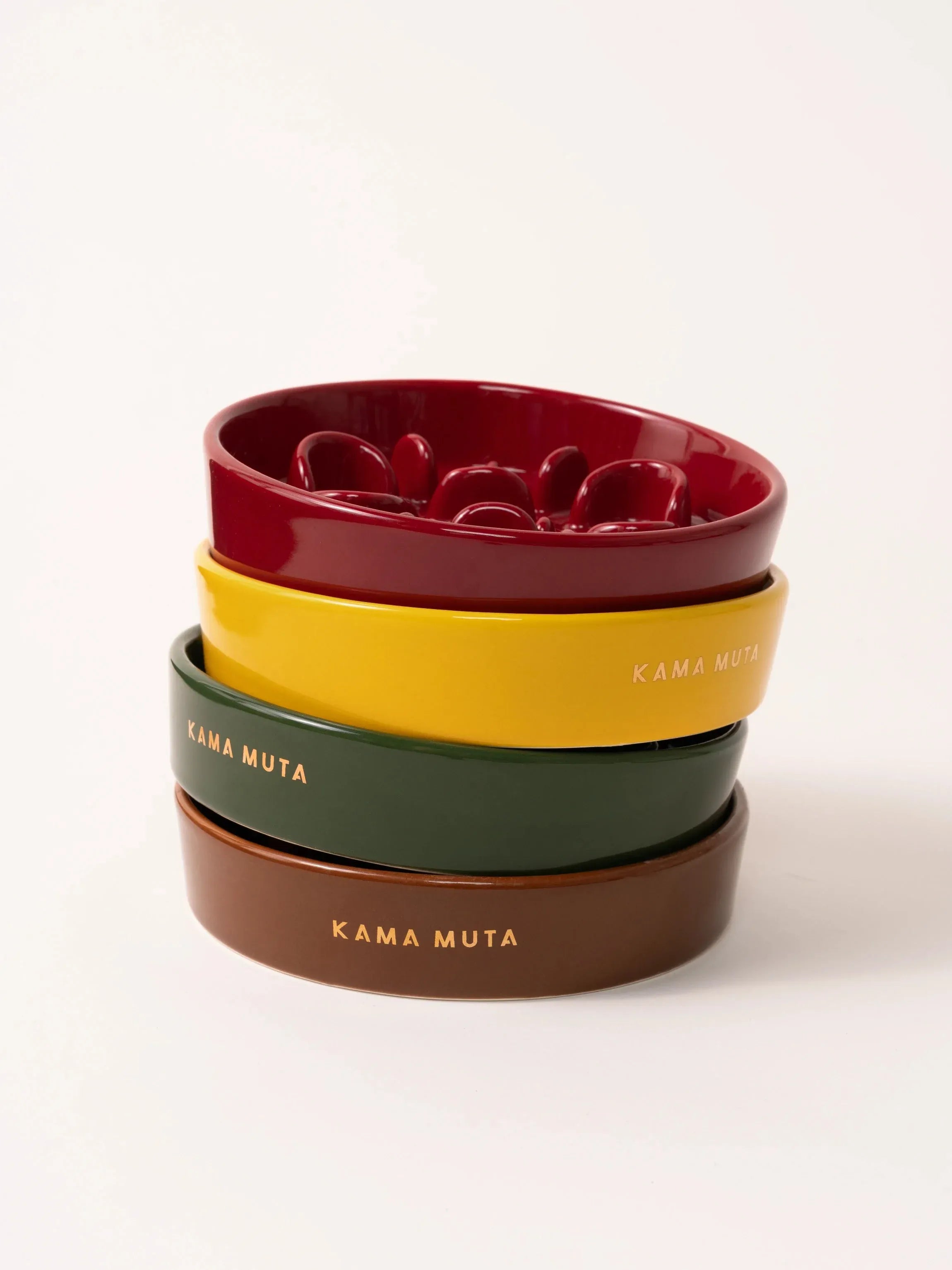 Kama Muta Pet Slow Food Bowl Anti Choking And Anti Slip Ceramic Bowl