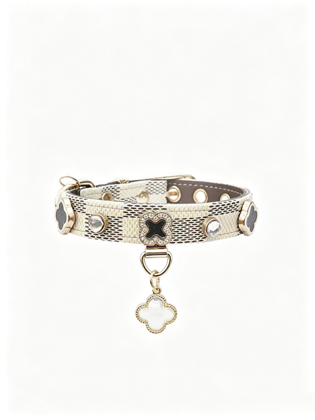 Light Luxury Leather Diamond-Encrusted Pet Collar