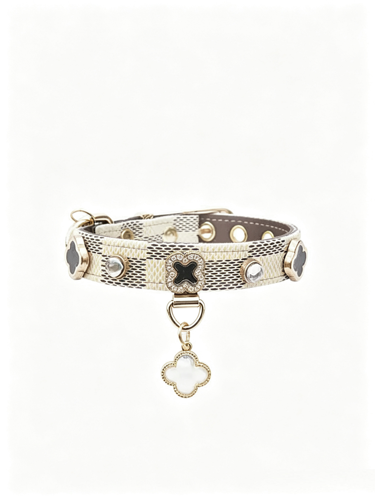 Light Luxury Leather Diamond-Encrusted Pet Collar