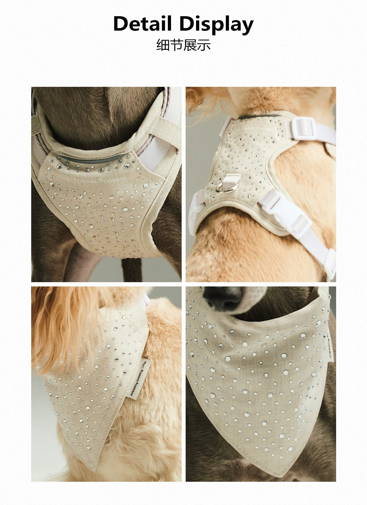 Luxury Rhinestone Pet Chest Vest