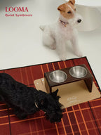 Neck-Protecting And Anti-Tipping Pet Double Bowls