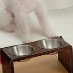 Neck-Protecting And Anti-Tipping Pet Double Bowls
