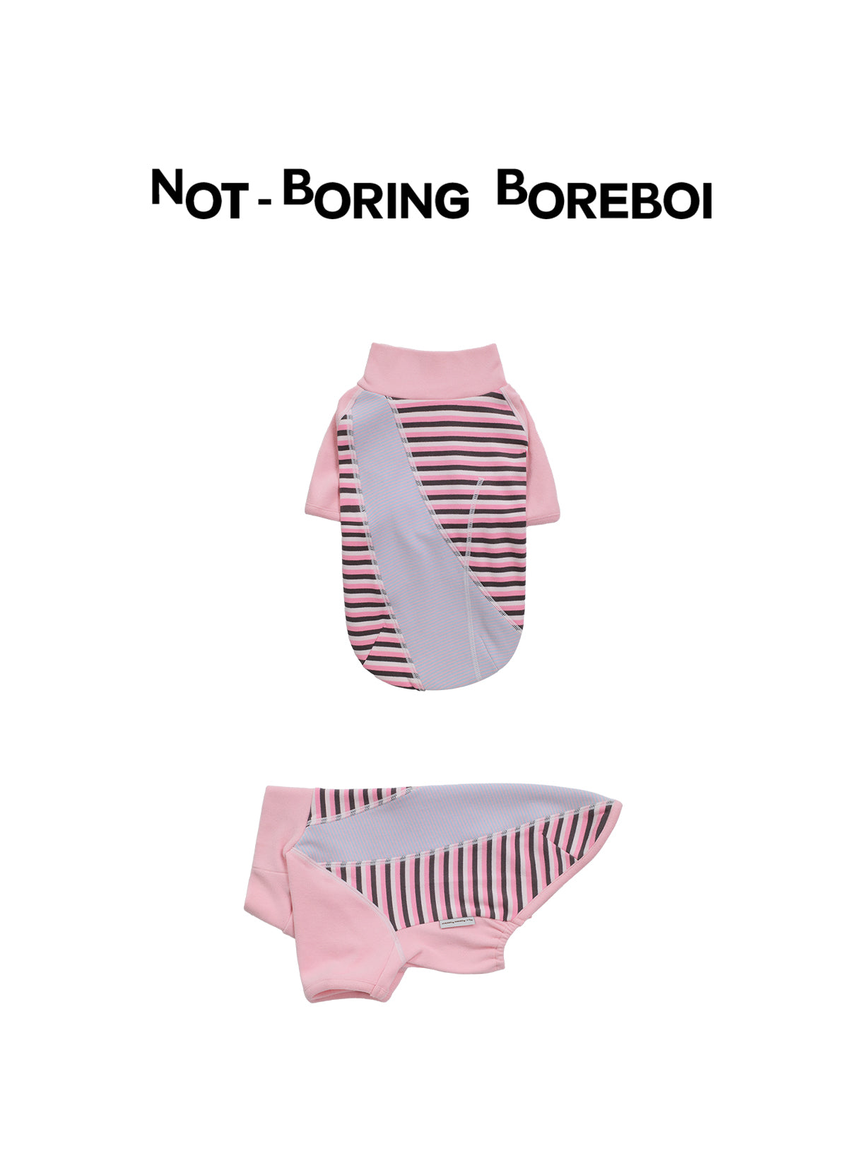 Pet-Themed German-Style Color-Blocked Striped T-Shirt