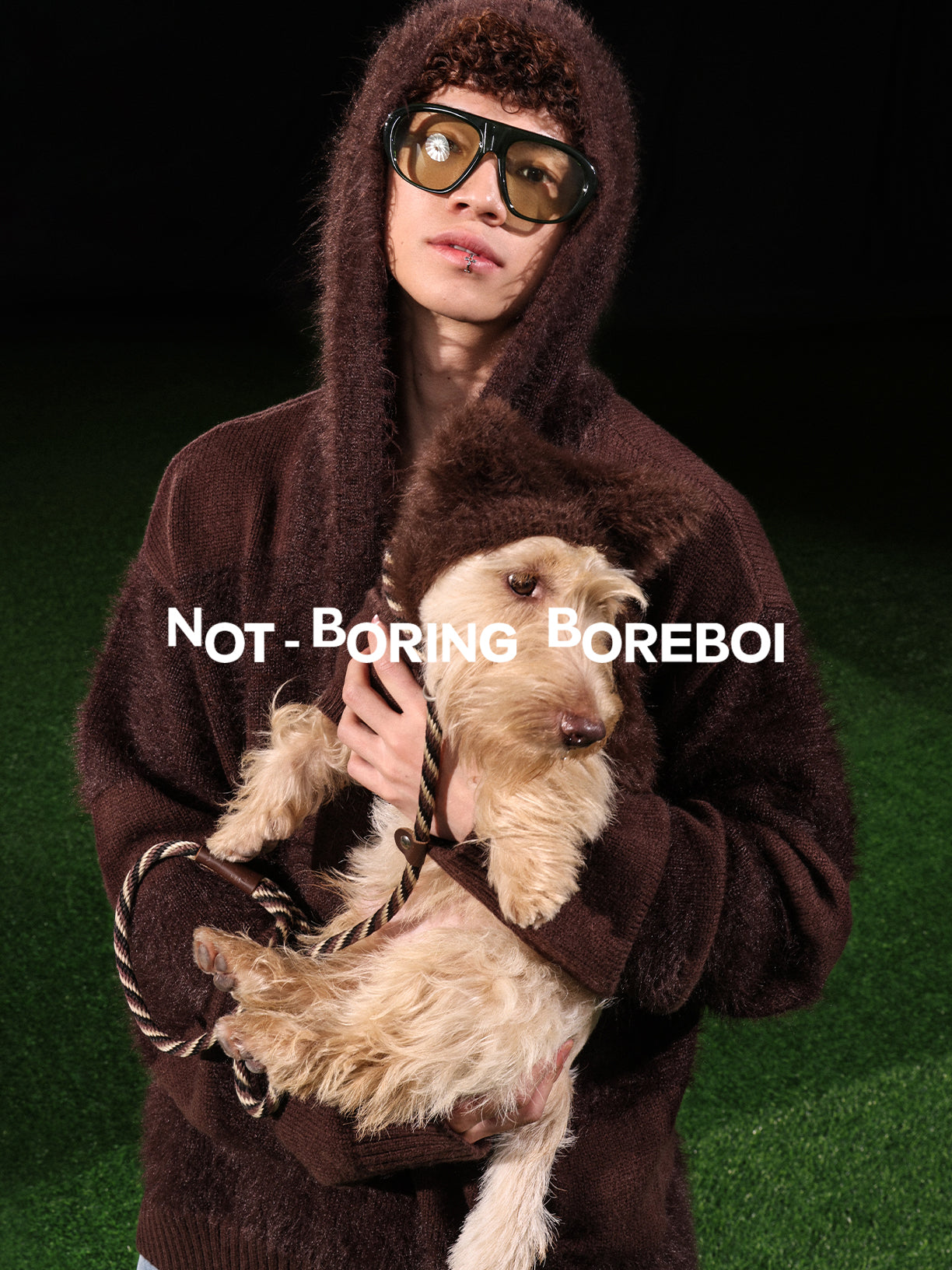 Pet Faux Mink Fur Patchwork Hooded Sweater