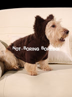 Pet Faux Mink Fur Patchwork Hooded Sweater