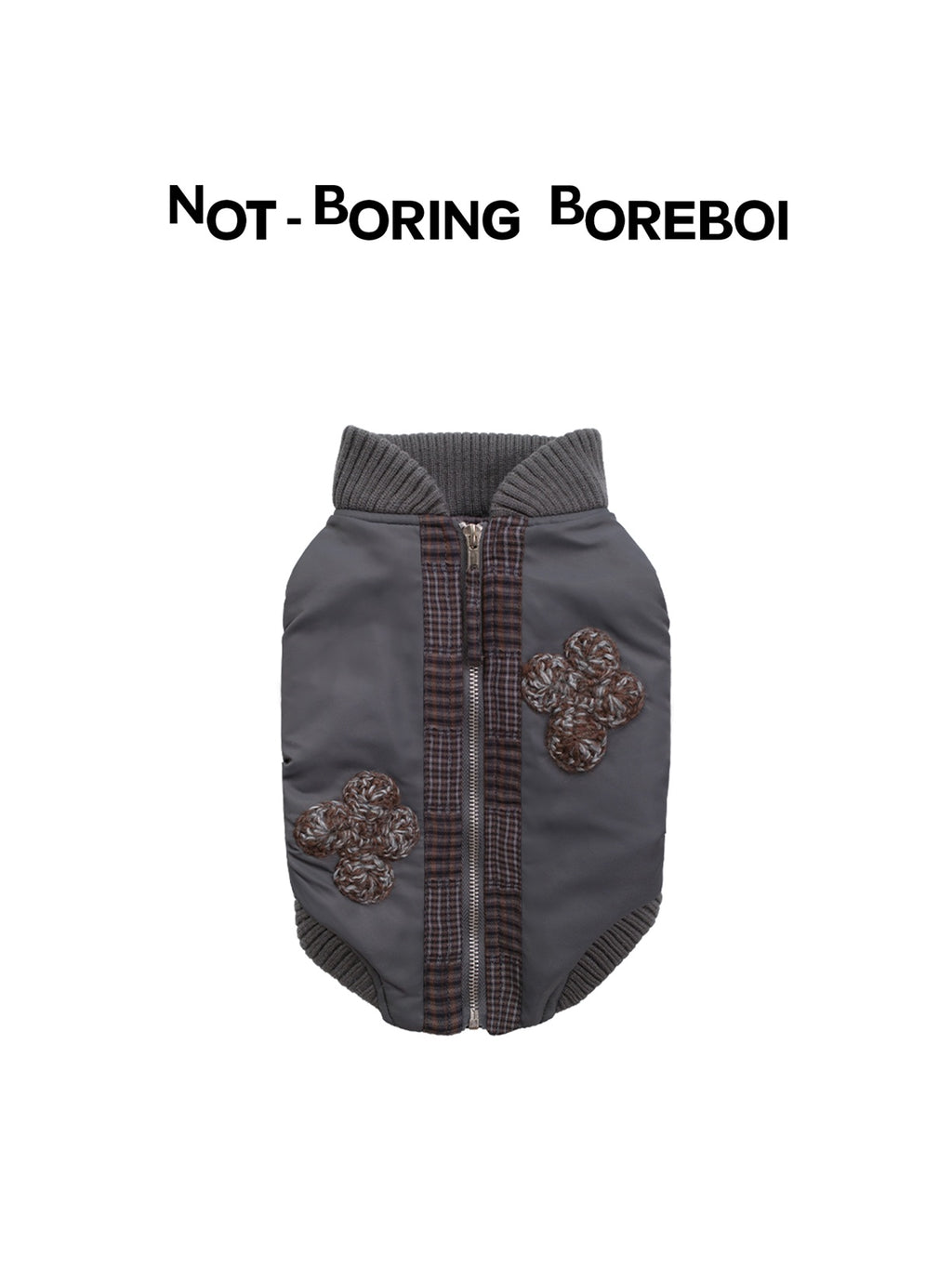 Pet Plaid Bomber Coat