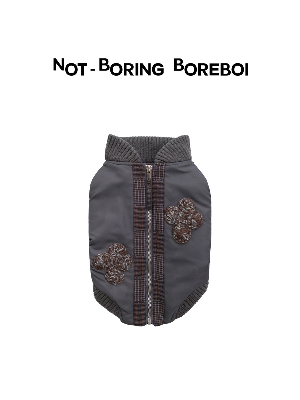 Pet Plaid Bomber Coat
