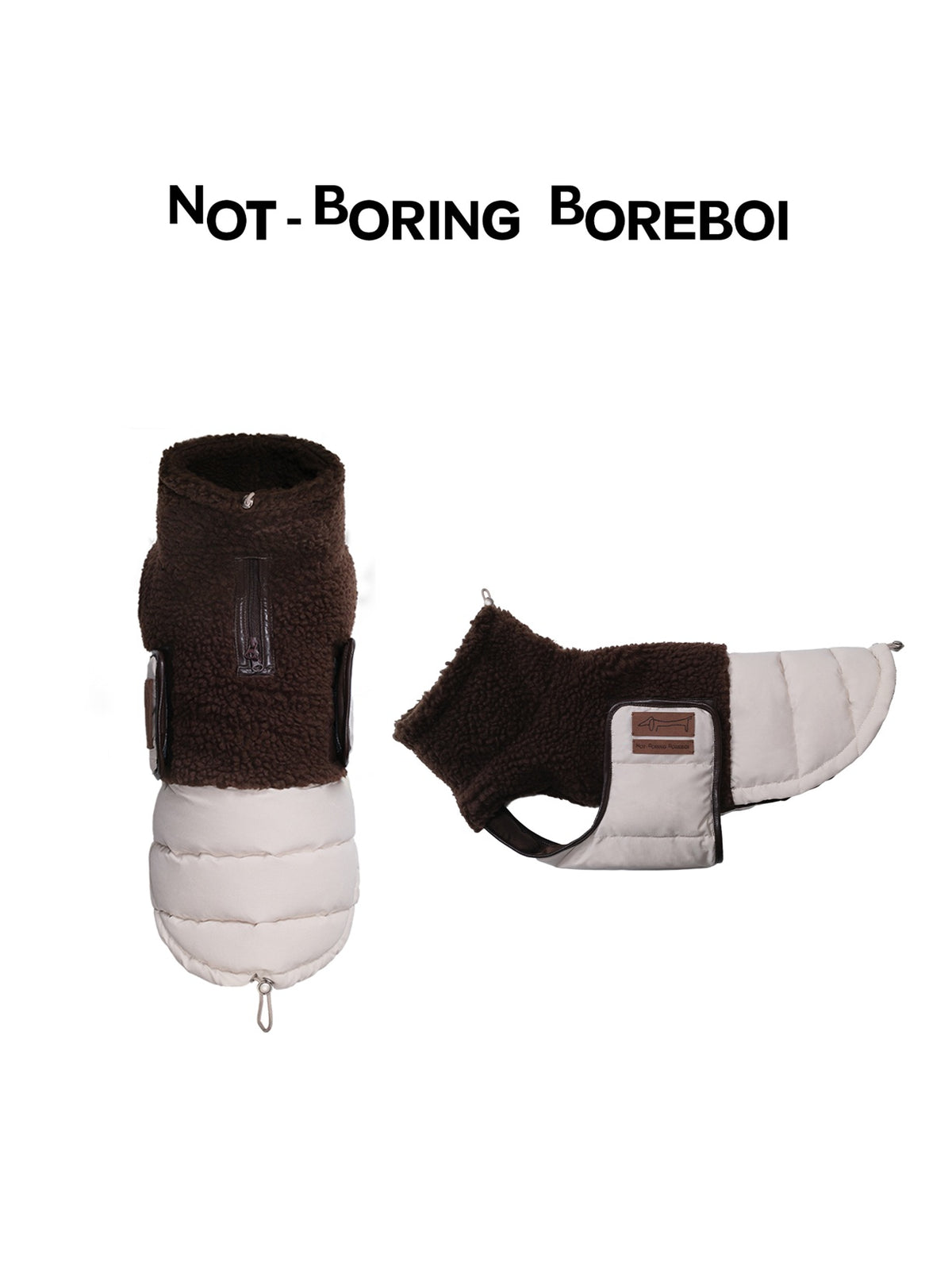 Pet Plush-Paneled Down Vest