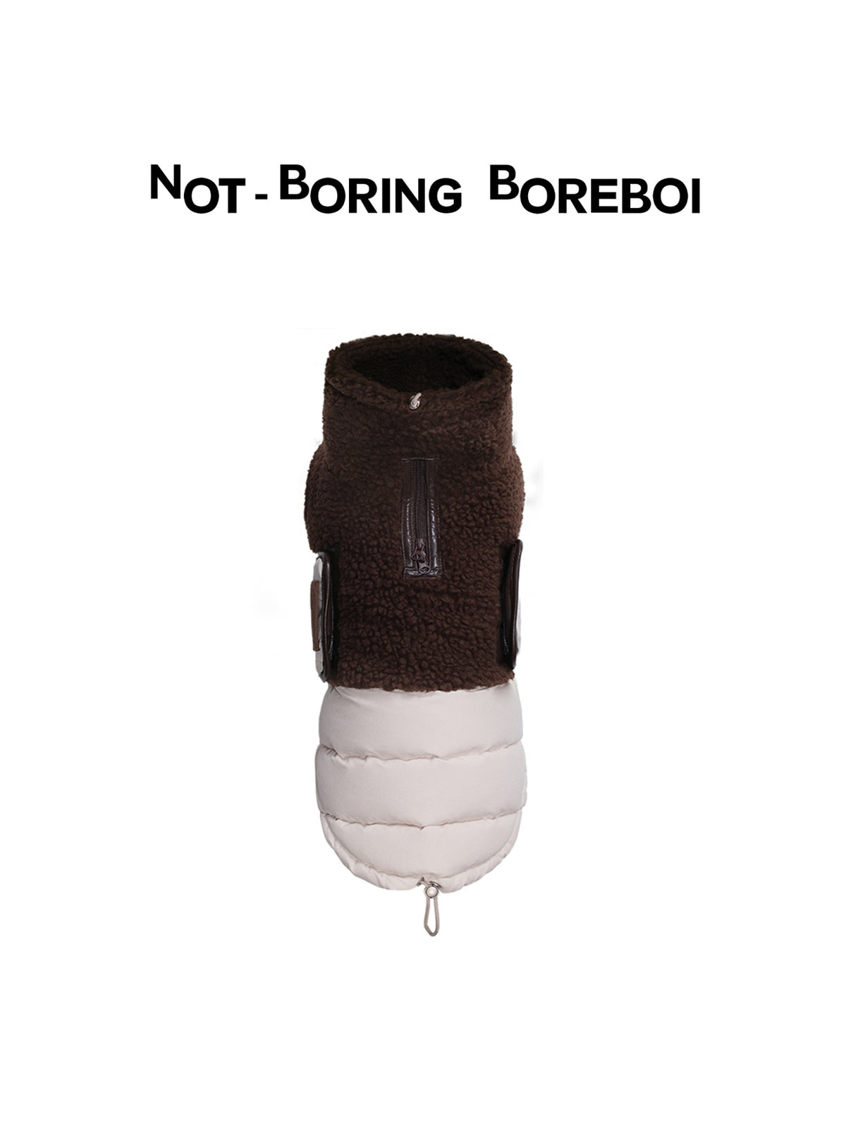 Pet Plush-Paneled Down Vest