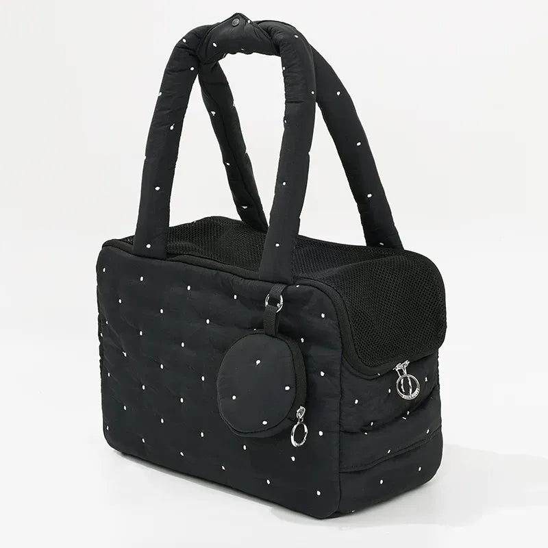 Pet Portable Handbag With Exposed Design, Suitable For Both Bathing And Travel, For Cats And Dogs