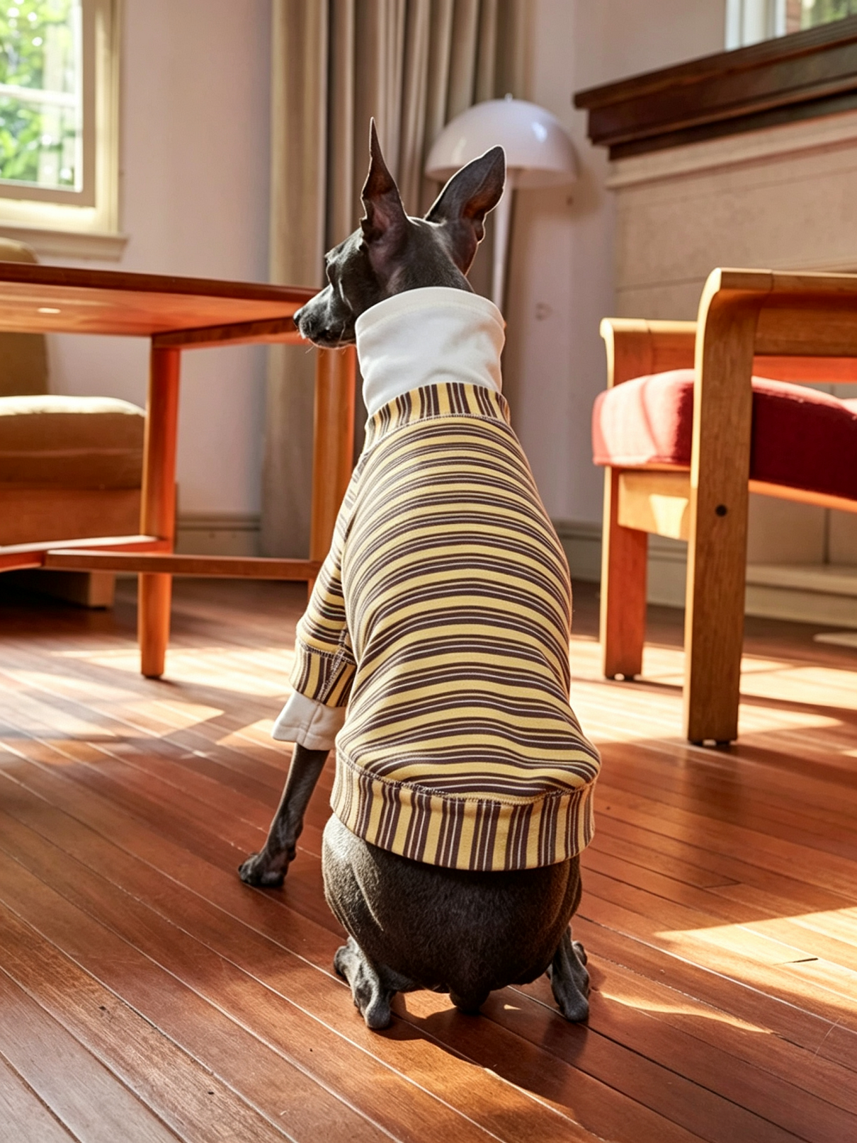 Pet Striped Cotton Undershirt