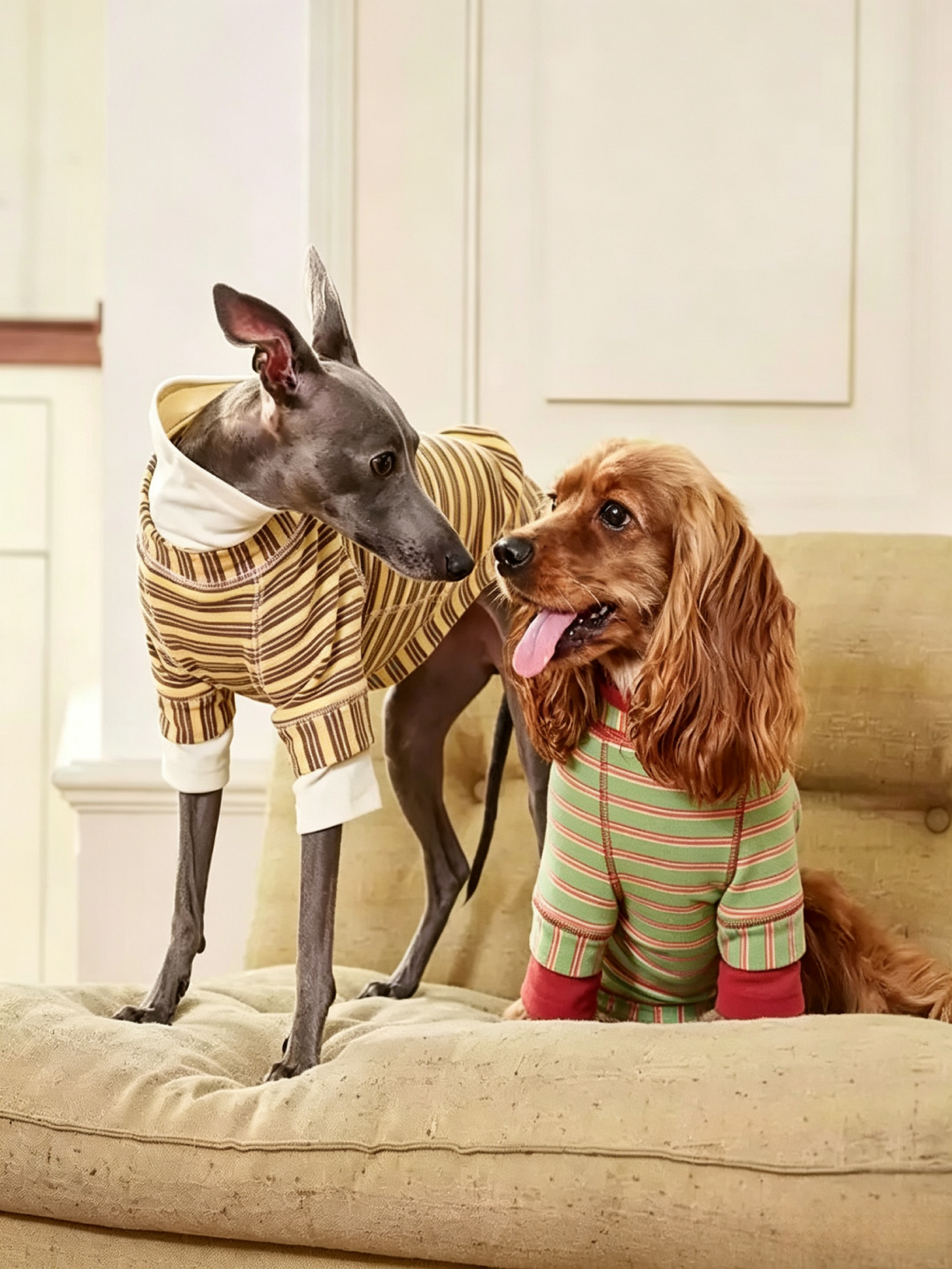 Pet Striped Cotton Undershirt