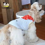 Pet Summer New Navy Striped Breathable Cool Elastic Vest Home Clothing