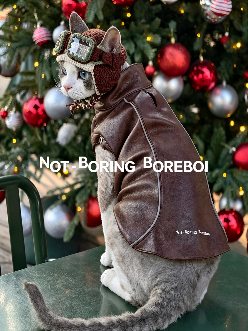 Pet Retro Leather Jacket