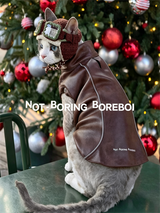 Pet Retro Leather Jacket