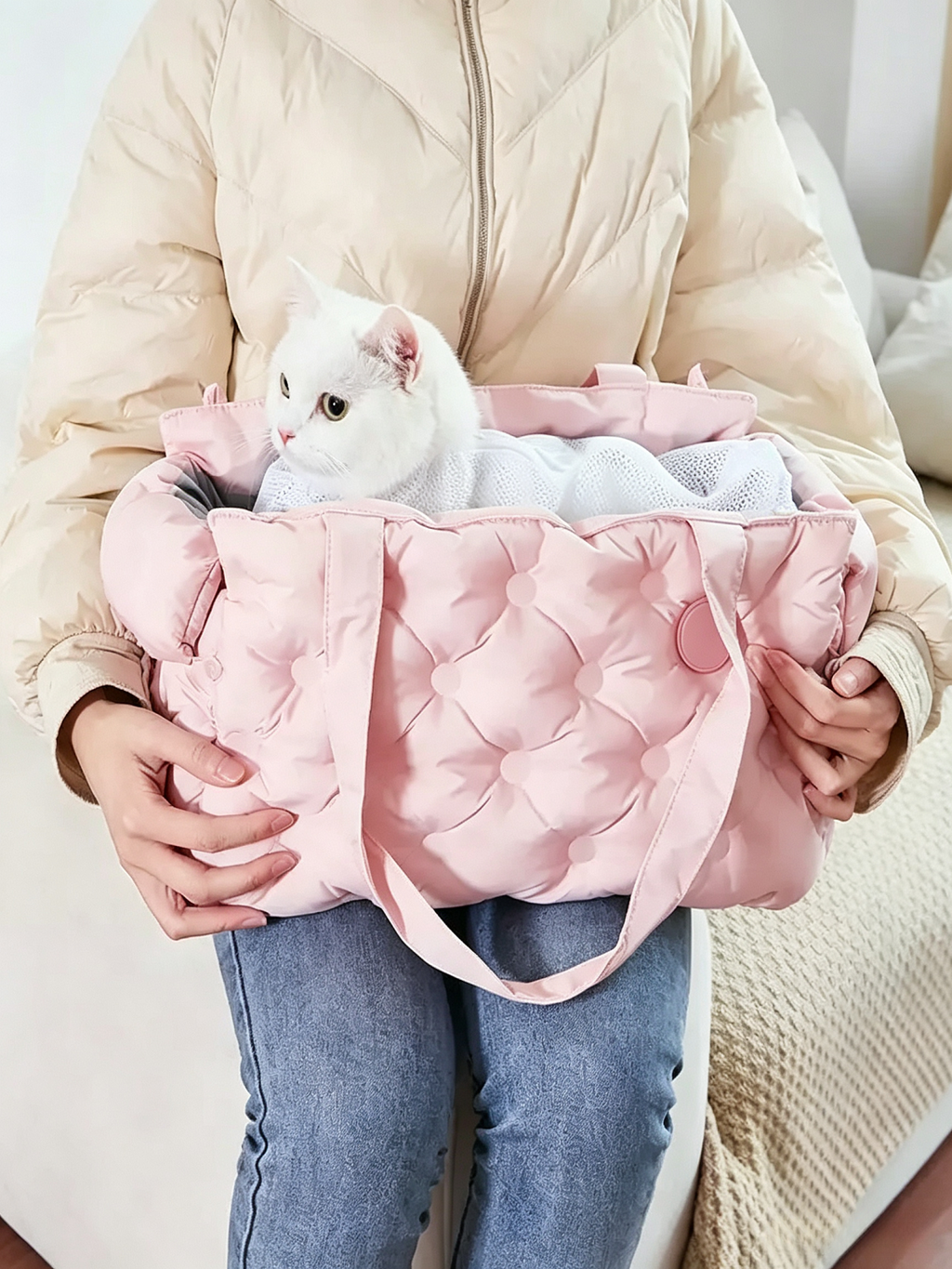 Polka Dot Pet Cotton Bag
