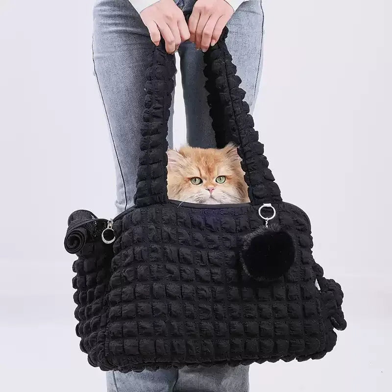 Portable Carrying Bag For Small Dogs And Cats, Suitable For Both Outdoor Use And Handheld/Cross-Body Carrying