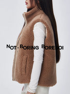 Reversible wool and goose-down vest
