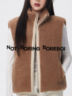 Reversible wool and goose-down vest