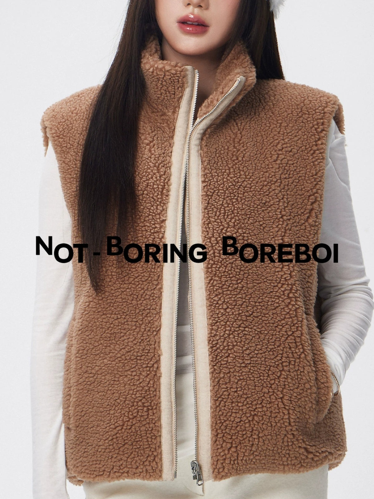 Reversible wool and goose-down vest