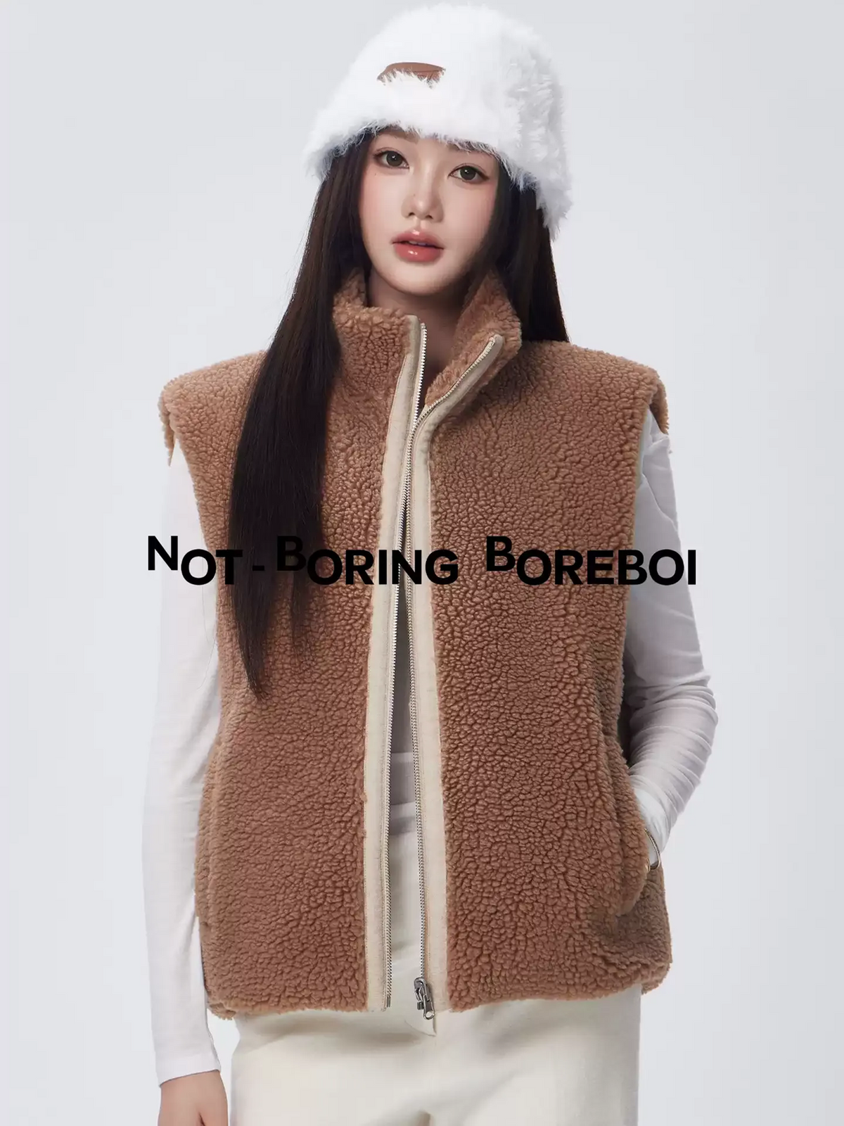 Reversible wool and goose-down vest