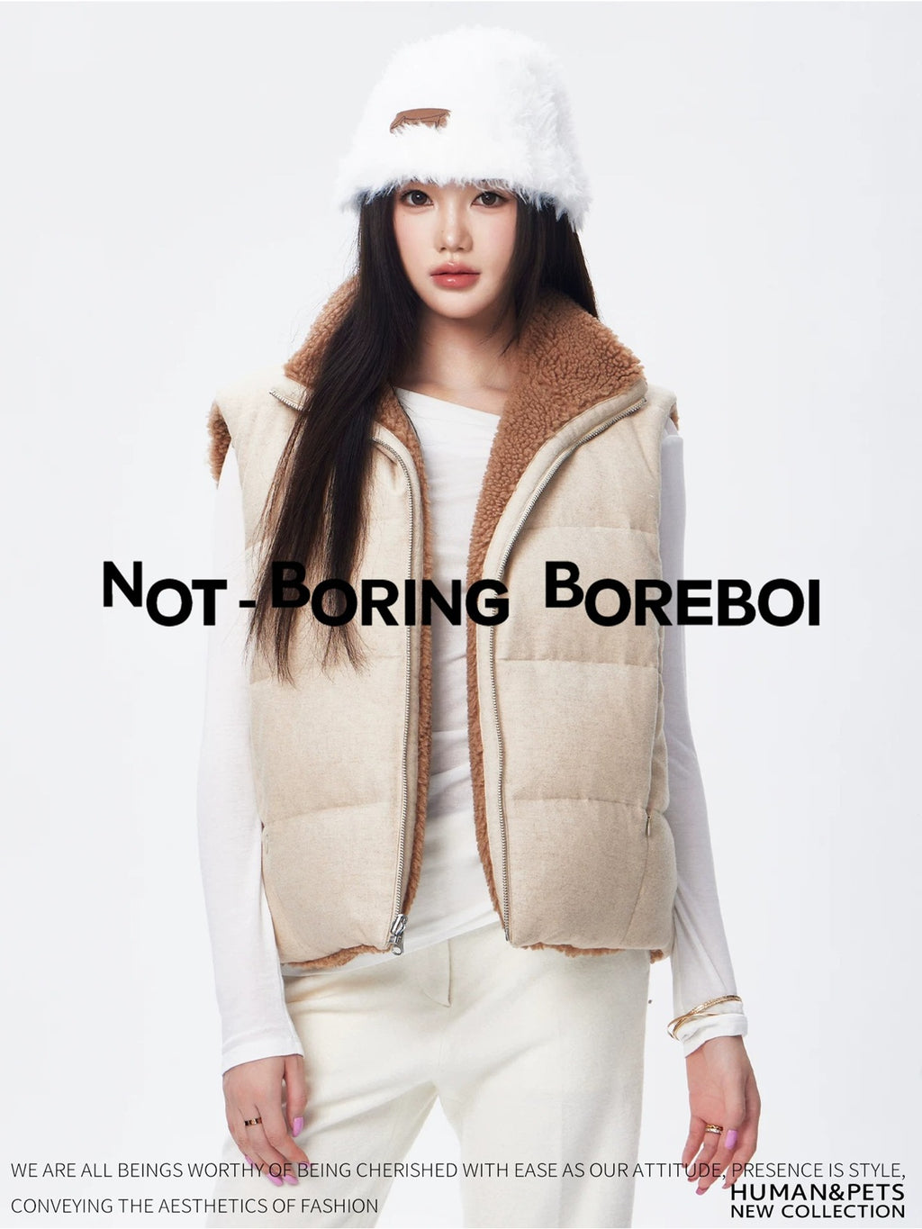Reversible wool and goose-down vest