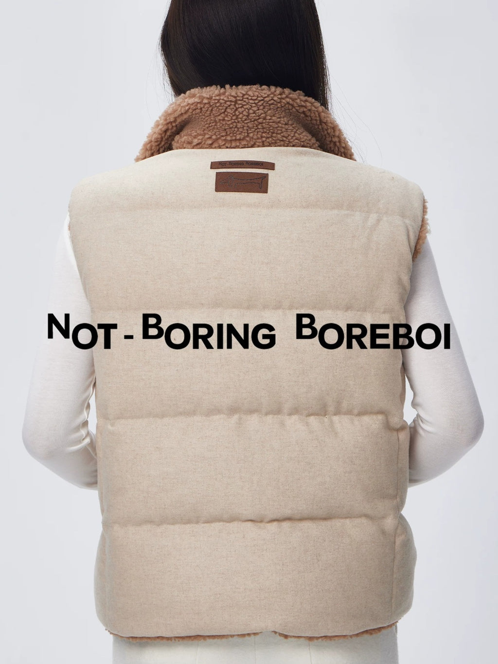 Reversible wool and goose-down vest