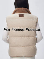 Reversible wool and goose-down vest