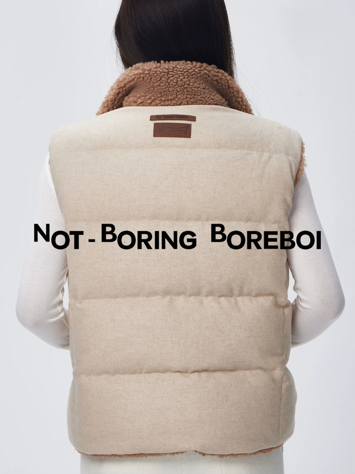 Reversible wool and goose-down vest