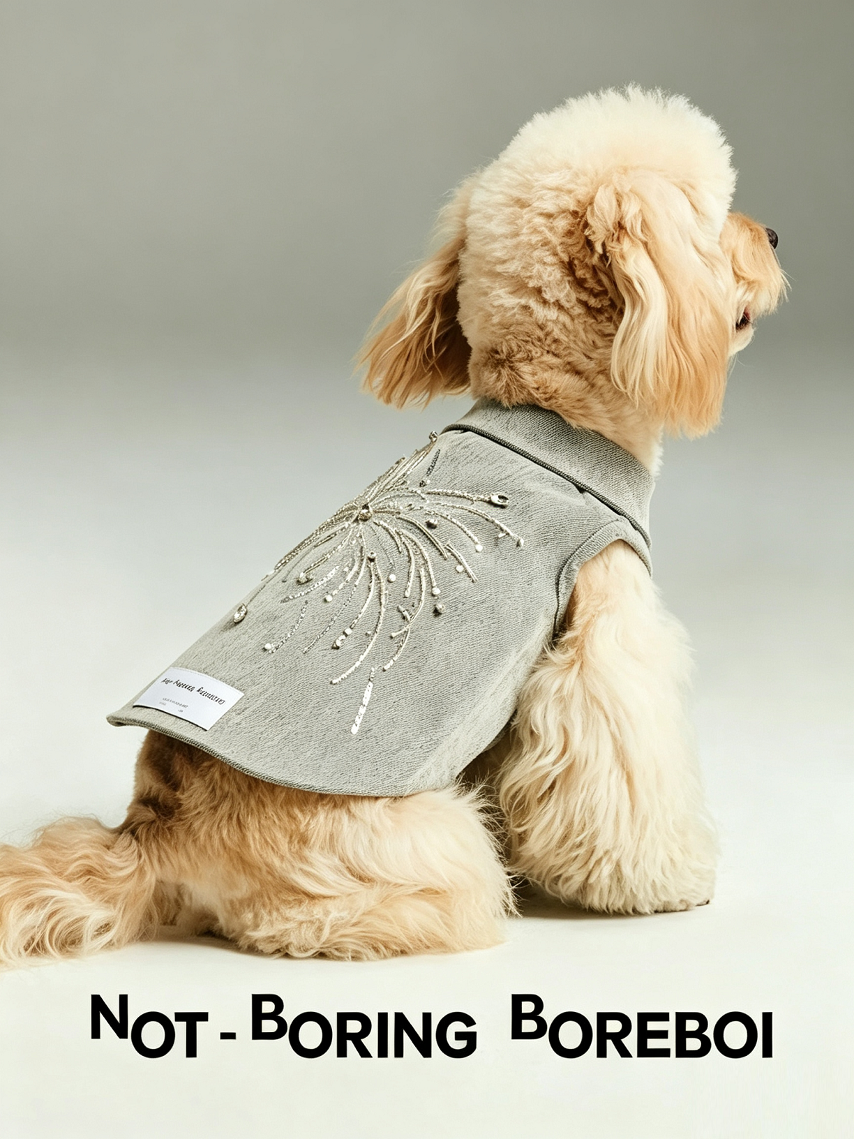 Sequined Denim Collared Pet Jacket