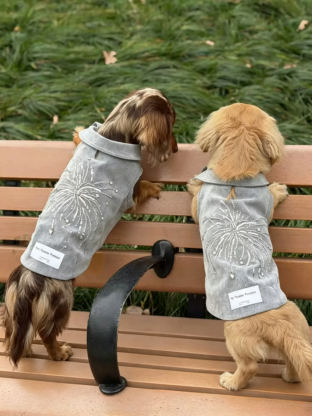 Sequined Denim Collared Pet Jacket