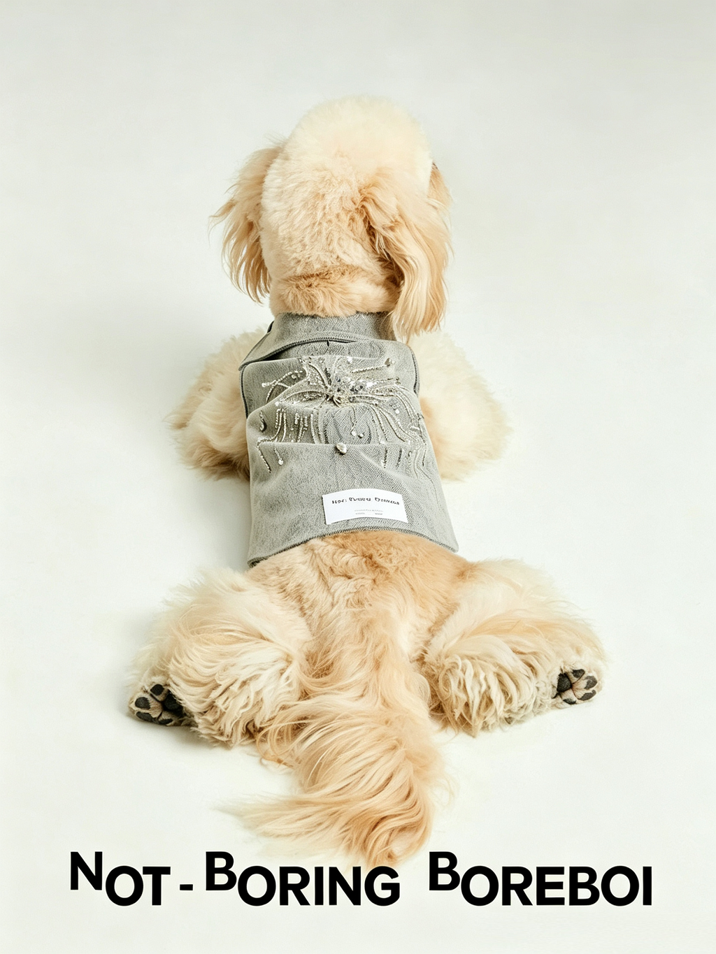 Sequined Denim Collared Pet Jacket
