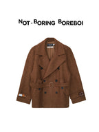 Sheep wool blend double breasted woolen coat for women
