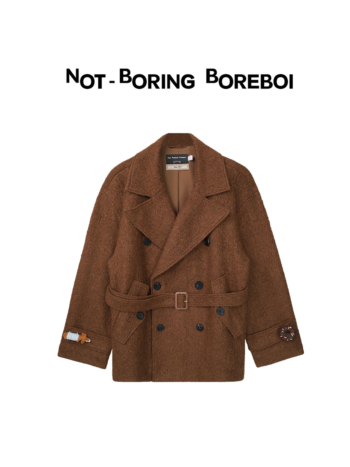 Sheep wool blend double breasted woolen coat for women