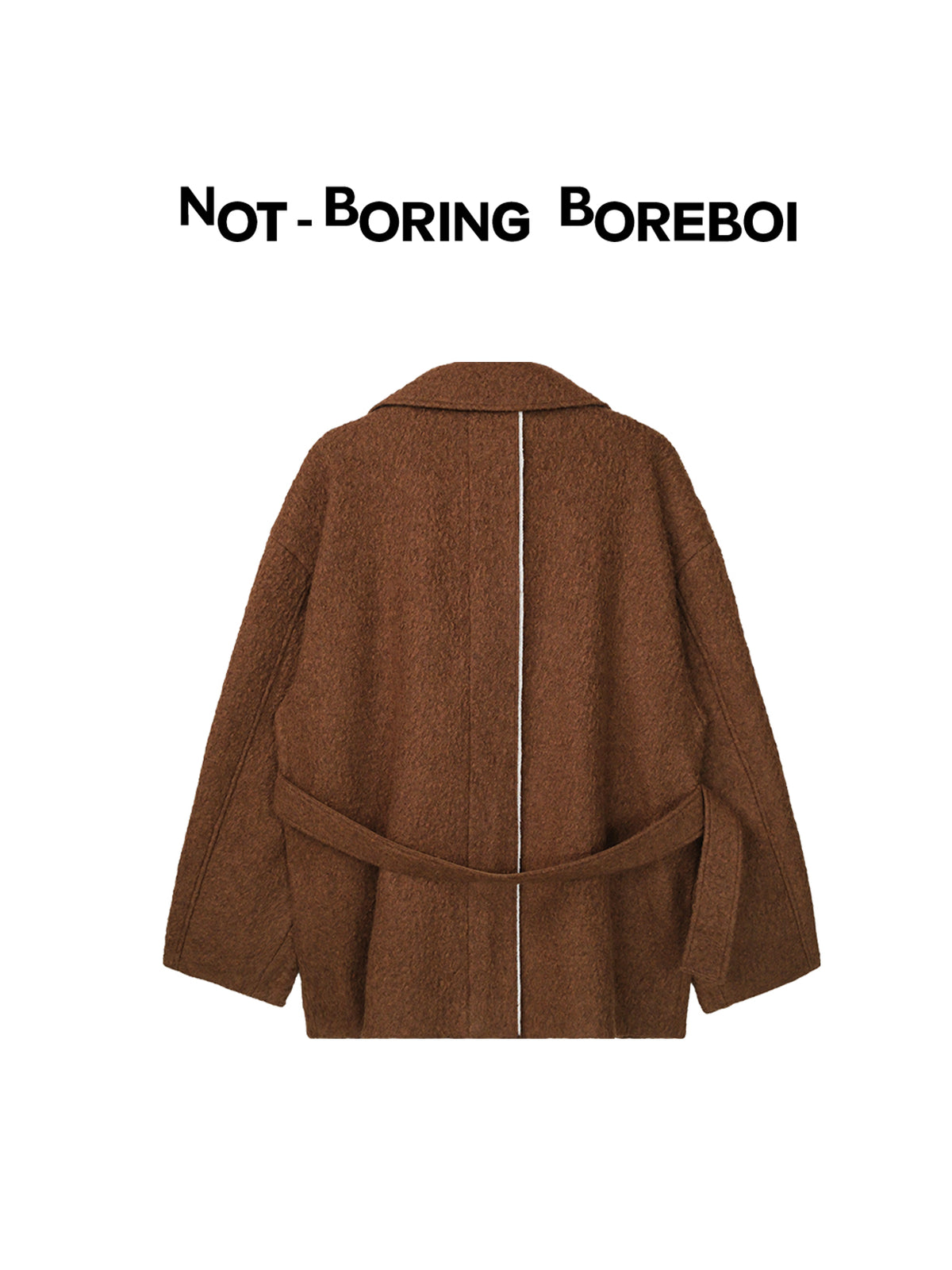 Sheep wool blend double breasted woolen coat for women