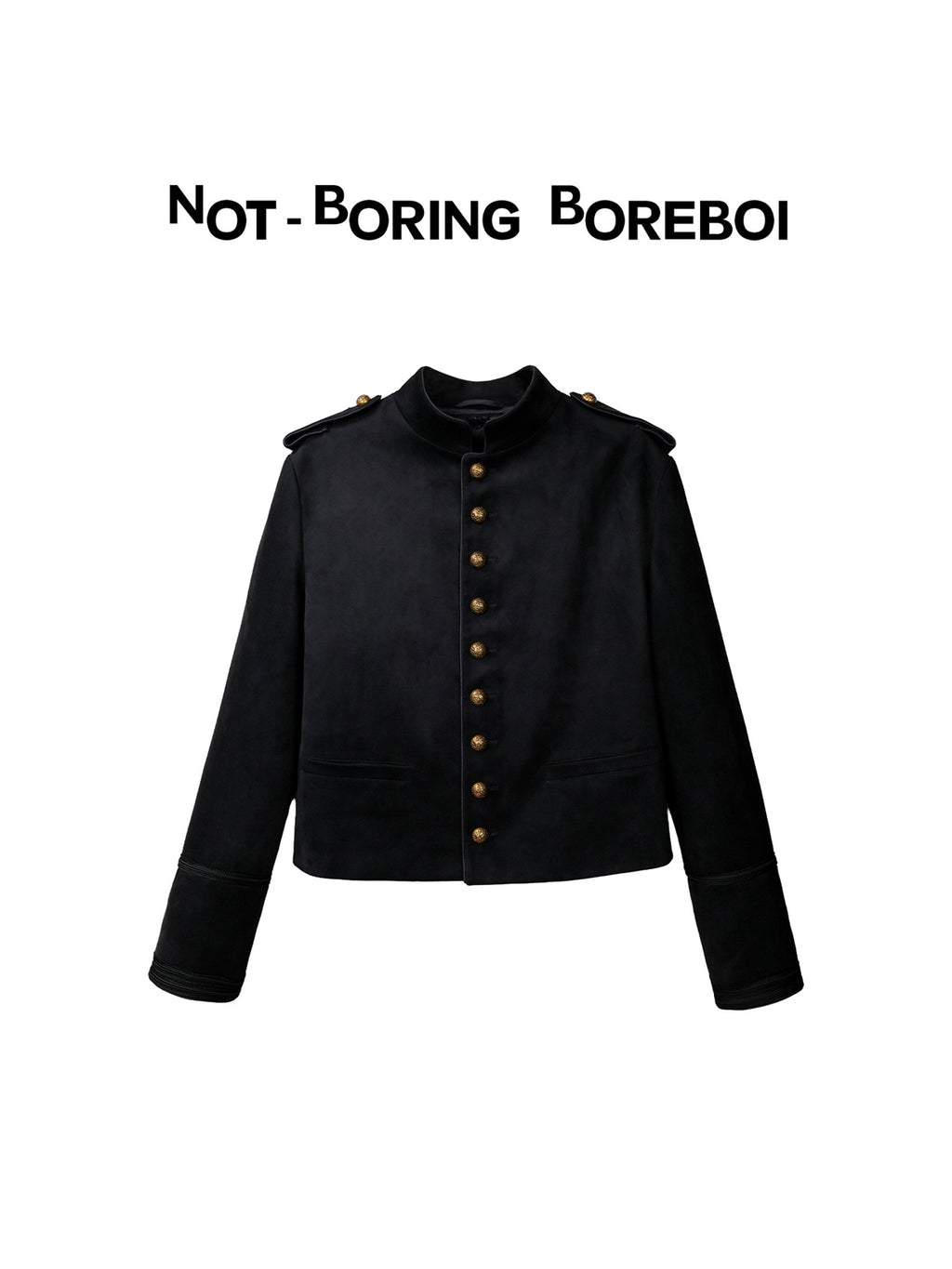 Short jacket with metal buttons for autumn/winter
