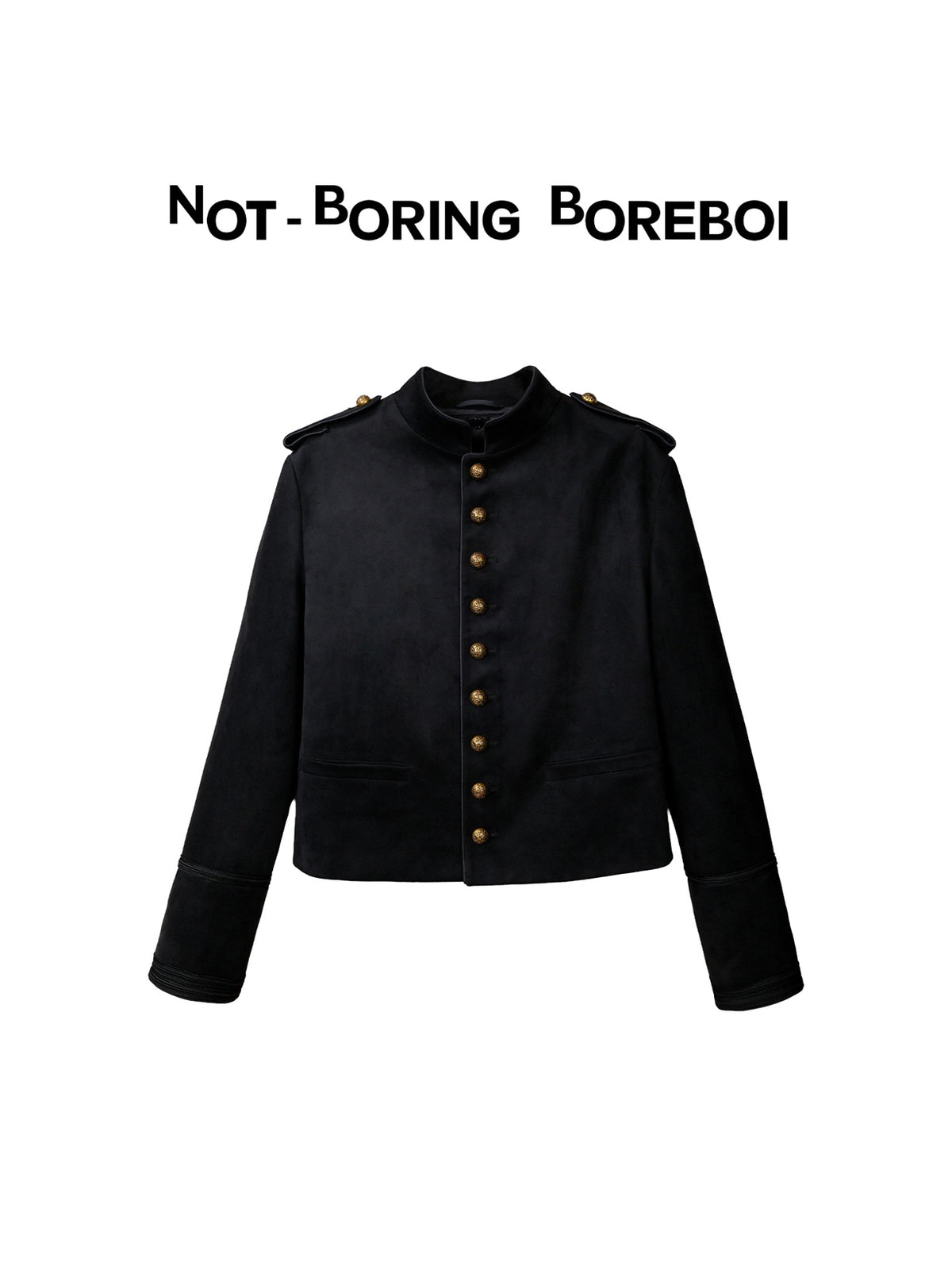 Short jacket with metal buttons for autumn/winter
