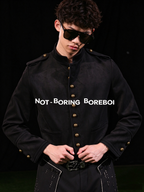 Short jacket with metal buttons for autumn/winter
