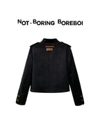 Short jacket with metal buttons for autumn/winter