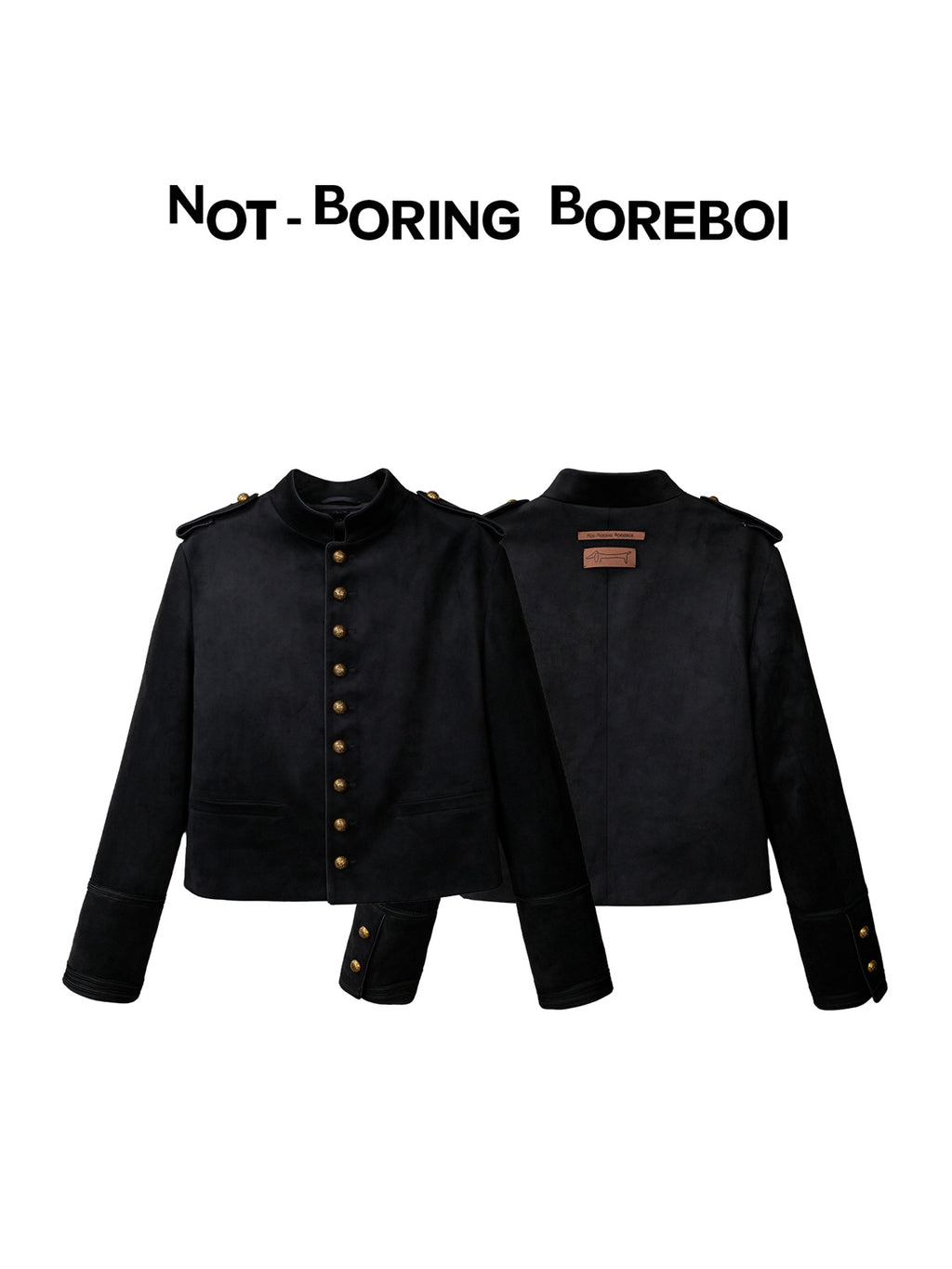 Short jacket with metal buttons for autumn/winter