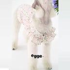 Egge Spring And Summer Sleeveless Floral Ruffle Pet Shirt