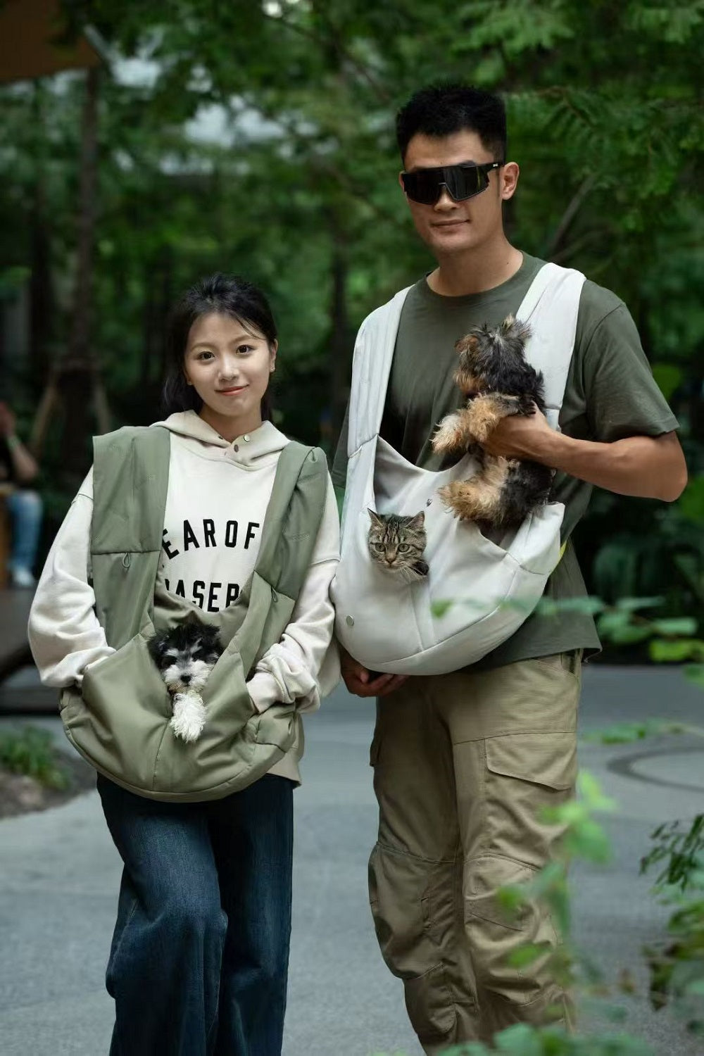 Summer Pet Chest Bag, Breathable, Antibacterial, Waterproof Crossbody Cat Bag