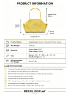 Summer Woven Pet Tote Bag