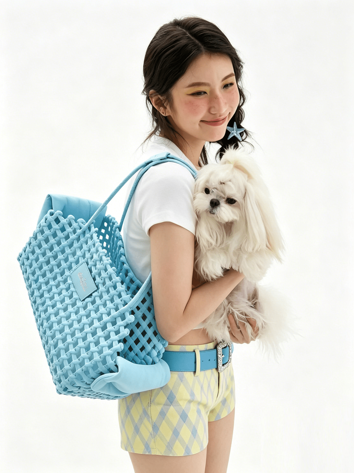 Summer Woven Pet Tote Bag