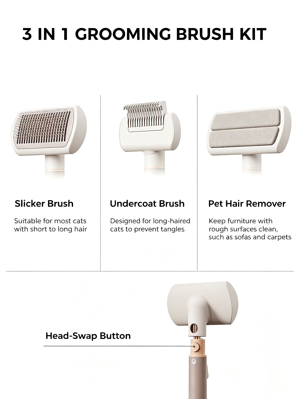 Voocoo 3-In-1 Multifunctional Pet Comb