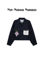 Unisex Indigo Denim Jacket – Loose-Fit, Cropped Outerwear for Spring