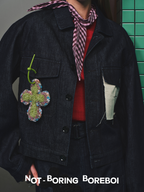 Unisex Indigo Denim Jacket – Loose-Fit, Cropped Outerwear for Spring