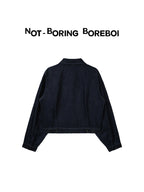 Unisex Indigo Denim Jacket – Loose-Fit, Cropped Outerwear for Spring
