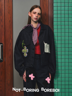 Unisex Indigo Denim Jacket – Loose-Fit, Cropped Outerwear for Spring